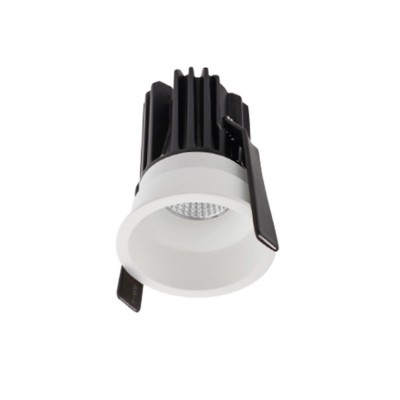 BELORS 350MA Stropní, podhledové, bodové komínkové svítidlo, materiál hliník, povrch bílá, krycí sklo čiré, LED 7W, teplá 3000K, 350mA, vyzař. úhel 36°, IP20, Ra90, tř.3, d=60mm, h=85mm, trafo samostatně
