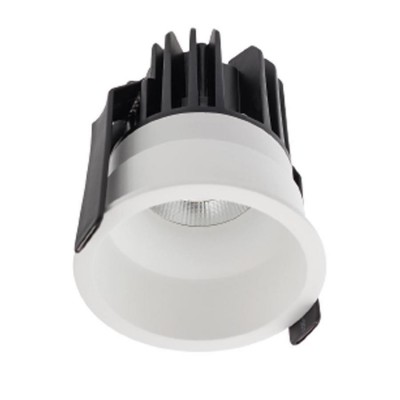 BELORS LED vestavné Vestavné, bodové svítidlo, materiál hliník bílá, krycí sklo čiré, LED 11W/880lm/500mA, 24V, nebo 15W/1200lm/700mA, 22V, teplá 2700K, UGR<19, Ra90, IP20, tř.3, d=82mm, h=75mm, bez trafa