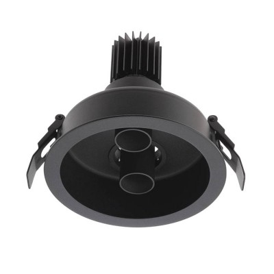 DELENO LED 2X9W klip Vestavné, dvoubodové svítidlo, nastav směr sv, materiál hliník černá, krycí plast transp, LED 2x9W, 1300lm, teplá 3000K, UGR<10, Ra90, 230V, IP20, tř.2, d=140mm, h=113mm, vč trafa