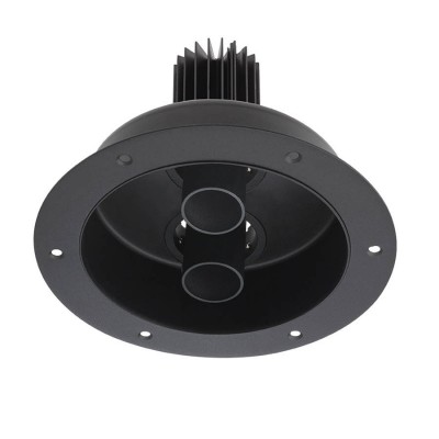 DELENO LED 2X9W Vestavné, dvoubodové svítidlo, nastav směr sv, materiál hliník černá, krycí plast transp, LED 2x9W, 1260lm, teplá 2700K, UGR<10, Ra90, 230V, IP20, tř.2, d=160mm, h=112mm, vč trafa