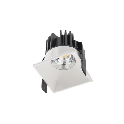 VIANUS 500MA Stropní, podhledové, bodové, komínkové svítidlo, materiál hliník, povrch bílá, krycí sklo čiré, LED 9W, teplá 3000K, 500mA, vyzař. úhel 36°, IP20, Ra90, tř.3, 56x56x68mm, trafo samostatně