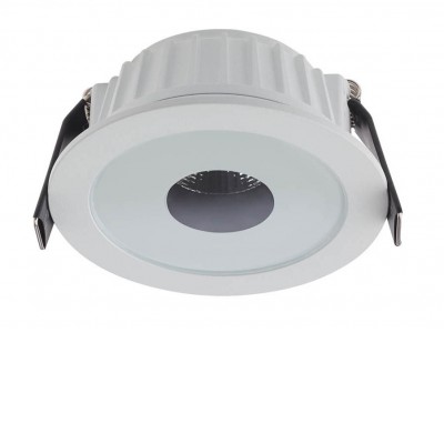 HELENS LED 13W Vestavné svítidlo, materiál hliník, povrch bílá mat, difuzor sklo mezikruží bílá, LED 13W, 1190lm, teplá 3000K, 230V, IP20, Ra90, tř.2, rozměry d=92mm, h=44mm.