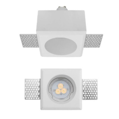BOLETO 1x35W GU10 ES50 kruhové Stropní, podhledové, bezrámečkové, bodové svítidlo, materiál sádra, povrch bílá, pro žárovku 1x35W, GU10, ES50, 230V, IP20, tř.1, rozměry 80x80x110mm