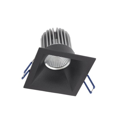 LIPONDA 1x50W GU10 čtverec Stropní, podhledové, bodové, komínkové čtvercové svítidlo, materiál hliník, povrch černá, pro žárovku 1x50W, GU10, ES50, 230V, IP20, tř.1, rozměry 82x82x35mm
