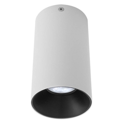 ROTOR TU, 1x35W, GU10 VÝPRODEJ Stropní, přisazené, bodové svítidlo, těleso hliník, povrch vnější bílá, vnitřní černá, pro žárovku 1x35W, GU10, ES50, 230V, IP20, tř.1, rozměry d=75mm, h=135mm