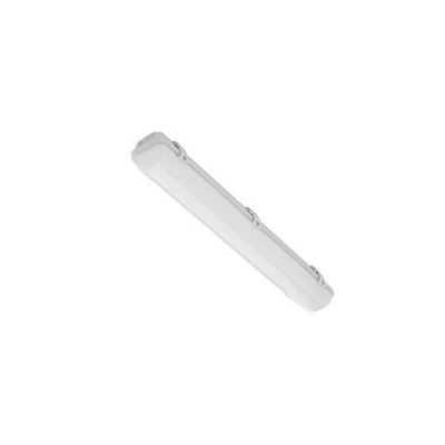 TIFON Stropní, přisazené svítidlo, těleso polykarbonát, povrch šedá, difuzor plast PC opál, LED 10W, neutrální 4000K, 230V, IP65, IK08, Ra80, tř.1, rozměry 96x92x651mm