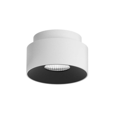 HES II 20W+3W Stropní přisazené svítidlo, těleso kov, povrch bílá, krycí plast čirý, LED 20W+3W, neutrální 4000K, vyzař. úhel 60°, Ra90, 230V, IP40, tř.1, rozměry d=140mm, h=92mm, svítí nahoru/dolů
