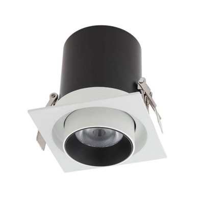 JELOPA LED Podhledové, bodové, komínkové svítidlo, výklopné +-90°, materiál hliník, povrch bílá, LED 12W/25W, teplá 3000K, nebo neutrální 4000K, UGR<10, vyzař. úhel 38°, Ra90, 230V, IP20, tř.2, rozměry dle typu, vč trafa