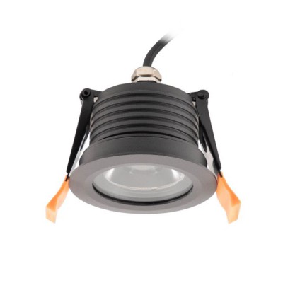 KLAROS 12W IP65 Venkovní podhledové bodové svítidlo, těleso kov, povrch bílá/tmavě šedá, LED 12W, teplá 3000K/1416lm, neutrální 4000K/1486lm, vyzař. úhel 38°, Ra80, 230V, IP65, tř.2, rozměry d=85mm, h=65mm.