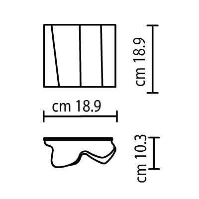 LOGICO MICRO PARETE Nástěnné svítidlo, základna kov, difuzor sklo satinované, pro žárovku 1x42W, E14, 230V, IP20, 189x103mm, h=189mm