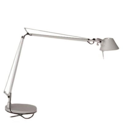 TOLOMEO MIDI LED Stolní lampa, hliník, leštěný, šedočerná antracit., 9W, LED, teplá 3000K, 350lm, 230V, IP20, l=max.1000mm, celková délka ramen cca 900mm, základna SAMOSTATNĚ