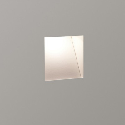 CORI LED Vestavné svítidlo do stěny, tvar čtverec, těleso kov, povrch bílá, LED 1W, teplá 2700K, 350mA, Ra80, IP20, tř.3, rozměry 35x35mm, BEZ trafa, svítí dolů
