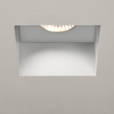BAKERIT čtverec 1x50W GU10 ES50 IP65 Stropní, podhledové bodové bezrámečkové svítidlo, materiál kov, povrch bílá, pro žárovku 50W, GU10 ES50, 230V, IP65, tř.2, rozměry 90x90x146mm