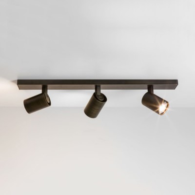 DIOPTAS CL3 Stropní bodové svítidlo, nastavitelný směr svícení, materiál kov, povrch bronz, imitace opotřebení, pro žárovku 3x50W, GU10, 230V, IP20, tř.2, rozměry 130x600mm