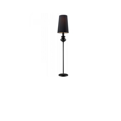 BAROKO BLACK2 1x15W Stojací lampa, základna kov, těleso kov, stínítko plast černé barvy, pro žárovku 1x15W, E27, 230V, IP20, rozměry: d=280mm, včetně stínítka l=1730mm, stínítko: