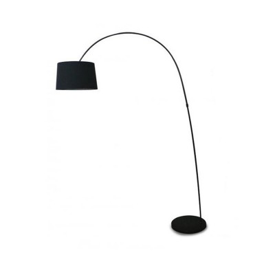 ABAVIA 1x60W, E27 Stojací lampa, těleso kov, povrch černá/bílá, stínítko textil bílá/černá, pro žárovku 1x60W, E27, 230V, IP20, tř.1, rozměry stínítka d=400mm, h=250mm, lampy h=2000mm.