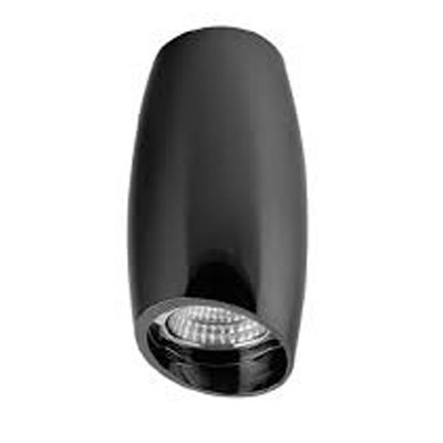 BURNLEY Stropní přisazené bodové svítidlo, materiál hliník, povrch černá, pro žárovku 1x50W, GU10, 230V, IP20, tř.1, rozměry d=70mm, h=140mm.
