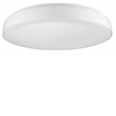 LEARNINGTON 50W Stropní, přisazené svítidlo, těleso kov, povrch bílá, difuzor plast opál, LED 50W, 3600lm, teplá 3000K, 230V, IP20, rozměry: d=550mm, h=75mm.