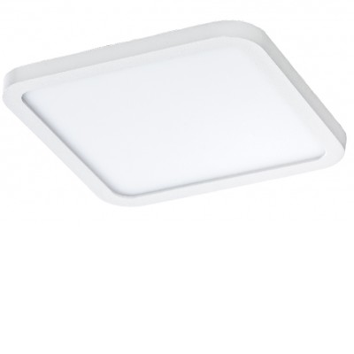 VERDE SQ Vestavné stropní svítidlo, materiál kov a hliník, povrch bílá, difuzor plast opál, LED 12W, 1000lm, teplá 3000K, IP44, Ra90, rozměry 145x145x20mm.