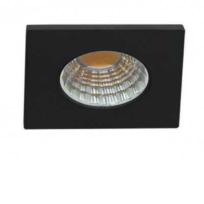 ROYALES SQ 5W, IP44/IP20 Stropní, podhledové bodové svítidlo, těleso hliník, povrch černá, LED 5W, 425lm, neutrální 4000K, rozměry 36x36mm, h=28mm.