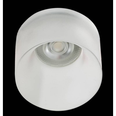 RHONDDA 50W, GU10 Vestavné svítidlo, materiál hliník, povrch bílá, difuzor sklo opál, pro žárovku 1x50W, GU10, 230V, IP20, rozměry d=80mm, h=55mm