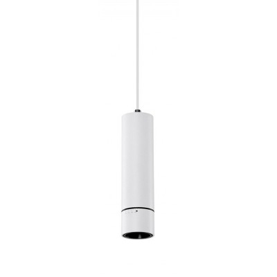 JESPO HL 15W, ZOOM 15°-60 Závěsné svítidlo, základna kov, povrch bílá, LED 15W, 750lm, nast vyzař úhel ZOOM 15°-60°, teplá 3000K, 230V, IP20, rozměry d=55mm, h=200mm, vč závěs kabelu l=1600mm, lze zkrátit.