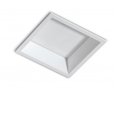 HAERO SQ 16W Stropní podhledové svítidlo, čtvercové, těleso kov, povrch bílá, difuzor plast opál, LED 16W, 1300lm, teplá 3000K, 230V, IP20, rozměry 145x145x80mm.