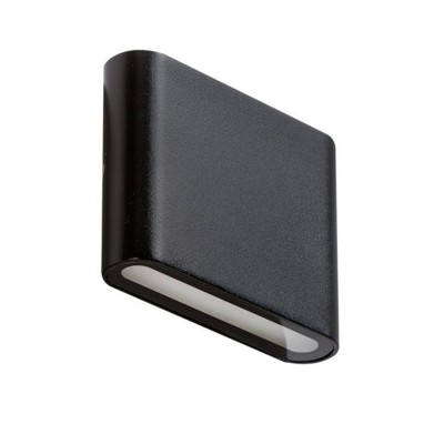 SCUNTHE 6W, IP54 Nástěnné venkovní svítidlo, materiál hliník, povrch černá 6W, 350lm, teplá 3000K, IP54, rozměry 115x90x29mm, svítí nahoru/dolů.