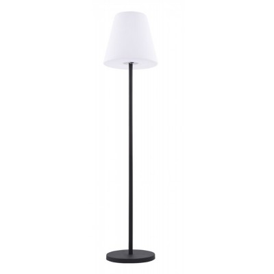 AVUS 1x40W, E27, IP44 Venkovní stojací lampa, základna kov, povrch černá, stínítko plast bílá, pro žárovku 1x40W, E27, 230V, IP44, rozměry d=330mm, h=1500mm, vč. vypínače na tělese.