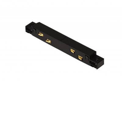 AYLO con 48V Vkládací, spojovací konektor pro napájení magnetického systému osvětlení, materiál kov, černý, 48V, IP20,  rozměry 142x17x19mm.