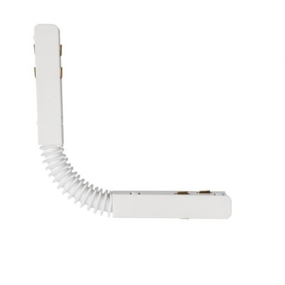 AYLO Flex con 48V Vkládací, flexibilní spojovací konektor pro napájení magnetického systému osvětlení, materiál kov a plast, bílý, 48V, IP20,  rozměry 226x17x19mm.