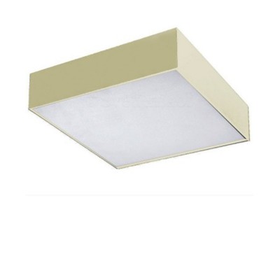 MARGATE PL SQ 50W, CCT Stropní, přisazené svítidlo, těleso kov, povrch béžová,  dif plast opál, LED 50W, 3500lm, dálk. ovl. CCT nast. teplota teplá 3000K - 6000K, stmív, 230V, IP20, rozměry 400x400x55mm.