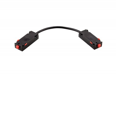 BRAGO Flex con, 230V Vkládací, flexibilní spojovací konektor pro napájení magnetického systému osvětlení, materiál kov a plast, černý, 230V, IP20,  rozměry 200x25x20mm.