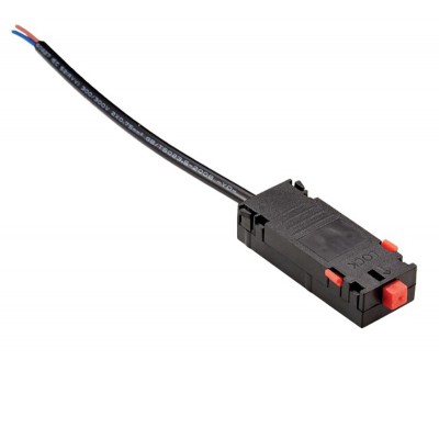 BRAGO connector II, 230V Napájecí konektor magnetického systému osvětlení, materiál kov, povrch černá, 230V, IP20, rozměry 25x20x290mm.