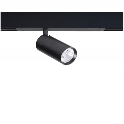 BISU 10W, TUYA, RGB Bodové svítidlo, do magnet syst, kov, černá, LED 10W, 1234lm, smart TUYA Bluetooth stmívatelné, CCT nastav. teplota teplá 3000K-denní 6000K, vyzař. úhel 24°, 230V, IP20, rozměry d=50mm, h=100mm.