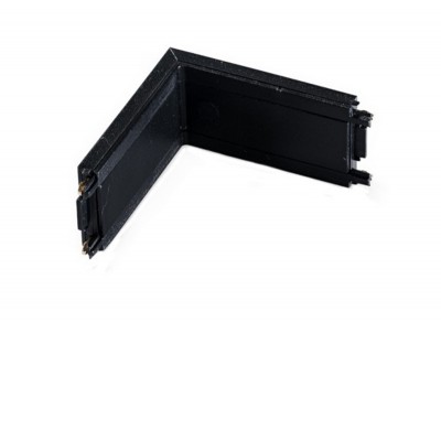 BRAUSO corner connector, 48V Konektor pro rohový spoj pro magnetický systém, těleso plast a měď, povrch černá/bílá, IP20, 48V, rozměry 25x5x55mm.
