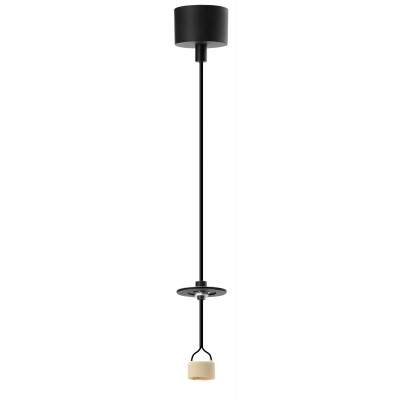 REKOM BASE S 10W GU10 Závěs svítidla, základna kov, černá, pro žárovku 1x10W, GU10ES50, 230V, IP20, d=57mm, h=1600mm, krycí váleček SAMOSTATNĚ