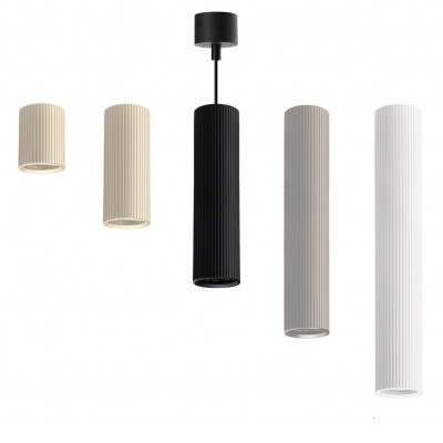 REKOM BASE S 10W GU10 Závěs svítidla, základna kov, černá, nebo bílá, pro žárovku 1x10W, GU10ES50, 230V, IP20, d=57mm, h=1600mm, krycí váleček SAMOSTATNĚ