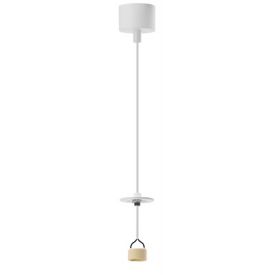 REKOM BASE S 10W GU10 Závěs svítidla, základna kov, bílá, pro žárovku 1x10W, GU10ES50, 230V, IP20, d=57mm, h=1600mm, krycí váleček SAMOSTATNĚ