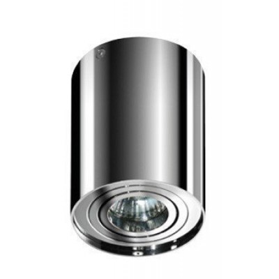 BOSSE, 1x50W, GU10 Stropní, přisazené, bodové svítidlo, těleso hliník, povrch chrom, výklopný světelný zdroj +-25°, pro žárovku 1x50W, GU10 ES50, 230V, IP20,rozměry: d=96mm,h=120mm,