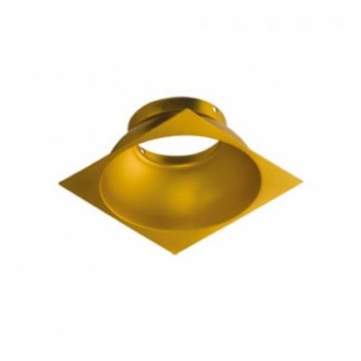 BOKO R Rámeček čtvercový pro svítidlo, materiál hliník, barva zlatá, d=90mm, h=40mm, základna SAMOSTATNĚ