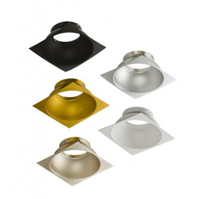 BOKO R Rámeček čtvercový pro svítidlo, materiál hliník, barva dle typu, d=90mm, h=40mm, základna SAMOSTATNĚ