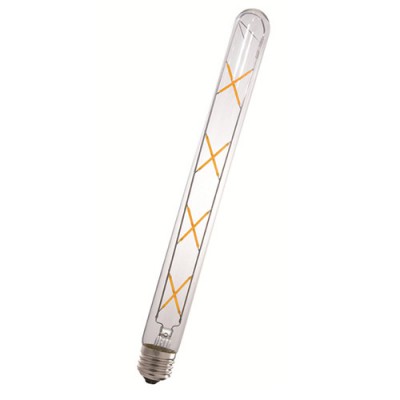 LED RETRO T30 Světelný zdroj, retro žárovka, tvar válec, sklo čiré, LED 8W, E27, T30, teplá 2700K, 640lm, Ra80, vyzař 360°, 230V, PF0,4, d=30mm, l=300mm, stř. život cca 20.000 hod, 15.000 zap/vyp