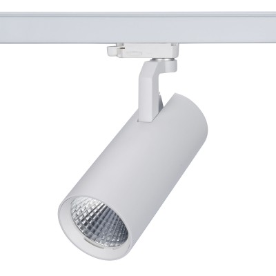 M-SERIES VÝPRODEJ Bodové svítidlo, těleso hliník, povrch bílá, LED 25W, 2500lm, vyzař 38°, neutrální 4000K, Ra80+, 230V, IP20, d=85mm, l=200mm, h=185mm, 3F adaptér Nordic Aluminiu