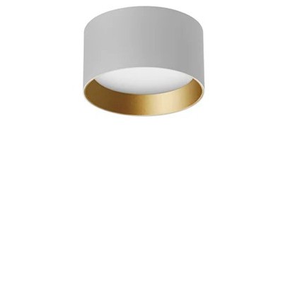 CD ASTONE LED 12W Stropní svítidlo, těleso hlíník, povrch bílá, komínek zlatá mat, LED 12W, 870lm, neutrální 4000K, Ra80, 230V, IP20, d=120mm, h=64mm