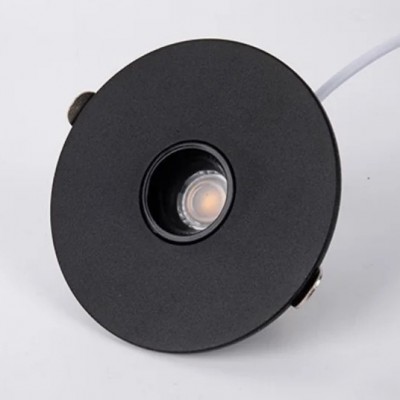 DL05-MH LED Podhledové bodové svítidlo, těleso hliník, povrch černá, komínek černá, LED 3W, 300lm, teplá 3000K, vyzařovací úhel 8°, Ra80, stmív TRIAC, IP20, d=65mm, h=38mm
