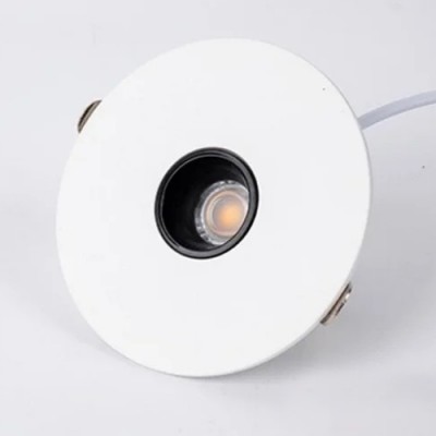 DL05-MH LED Podhledové bodové svítidlo, těleso hliník, povrch bílá, komínek černá, LED 12W, 1200lm, teplá 3000K, vyzařovací úhel 24°, Ra80, 230V, IP20, d=85mm, h=38mm