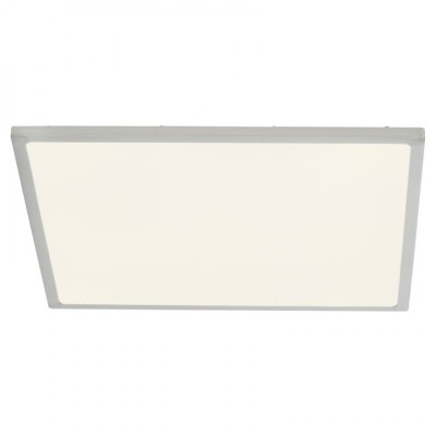 NORMA čtvercová LED Stropní přisazené svítidlo, těleso hliník, nikl mat, difuzor plast opál, LED 30W, teplá 3000K, 3000lm, stmívatelné STEP vyp/zap vypínačem 100%, 50%, 10%, Ra80, 230V, tř.2, IP20, rozměry 45