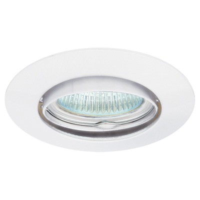 APOS V-W Stropní, podhledové, bodové, svítidlo, výklopné +-15°, těleso hliník, povrch bílá, žárovka 50W, Gx5,3 (GU5,3), 12V, IP20, d=88mm, h=100mm, symbol "F" montáž na hořlavý podklad max 35W