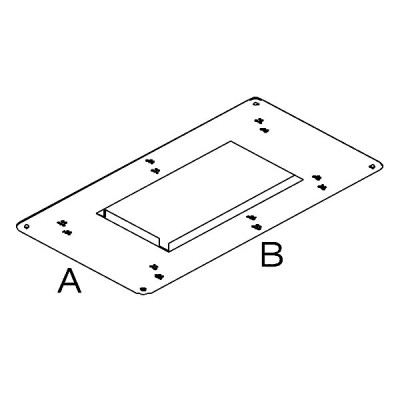 PLASTERKIT 124 Omítkové příslušenství, pro instalaci svítidla do SDK příček, materiál kov, rozměry 215x250mm, otvor 112x215mm